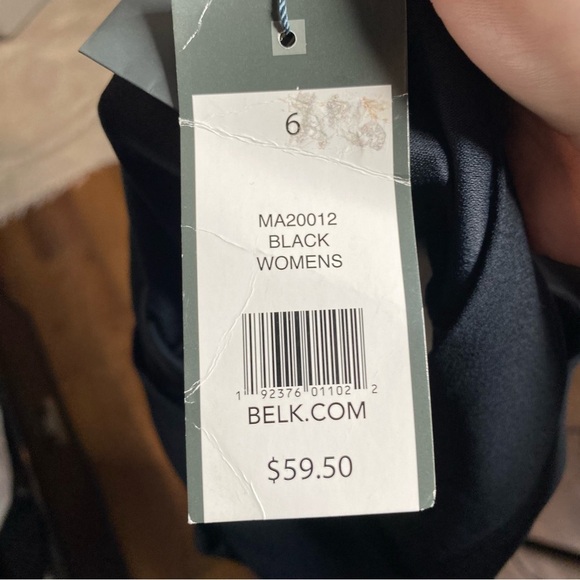 Madison Womens Black Wide Leg Flat Front Pant - Picture 4 of 4